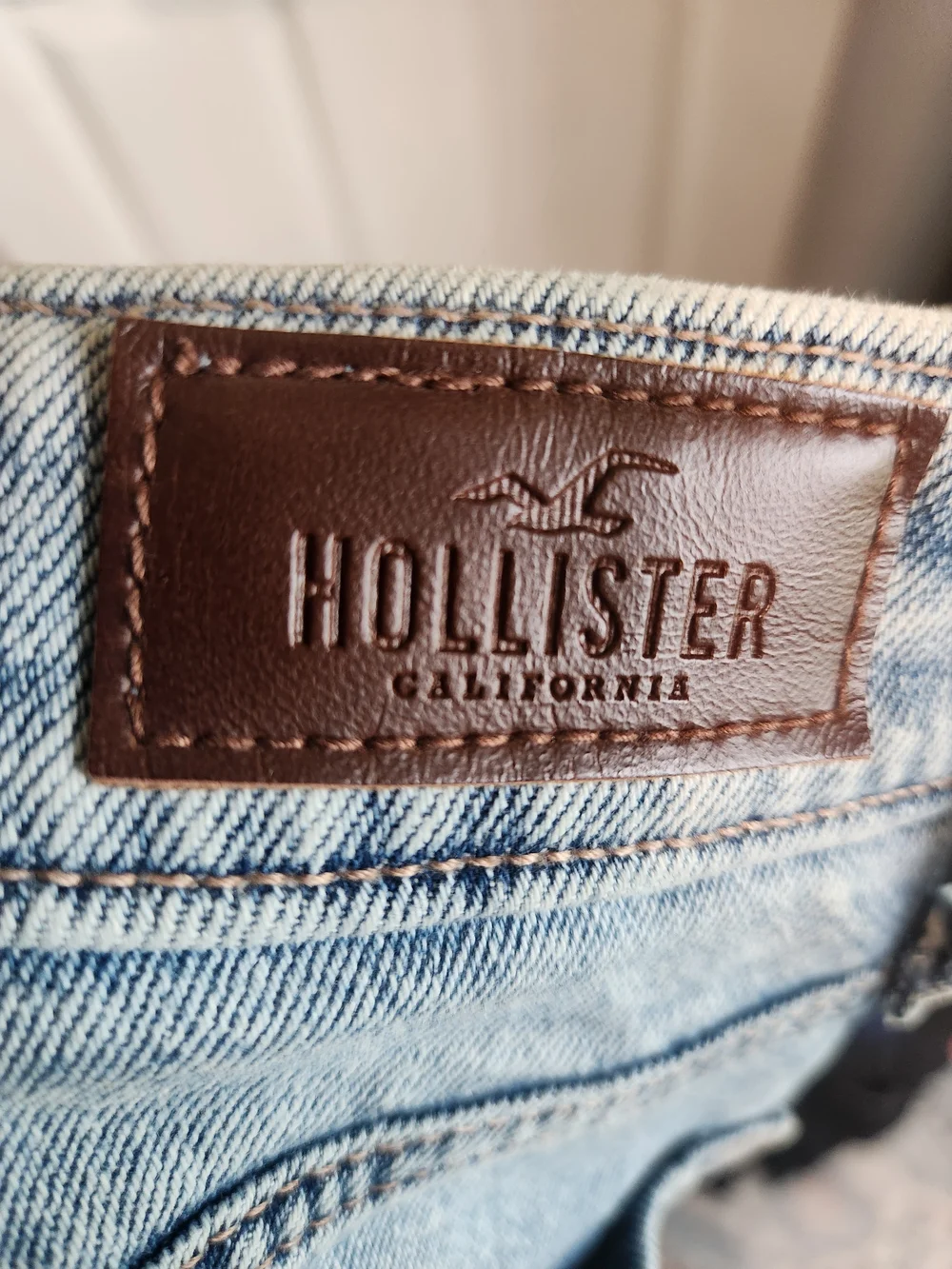 Hollister Light Blue Wide-Leg Distressed Jeans W 23 L 31 00R - Picture 4 of 5